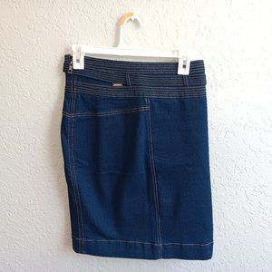 Asymmetrical midi jean skirt - size 6
